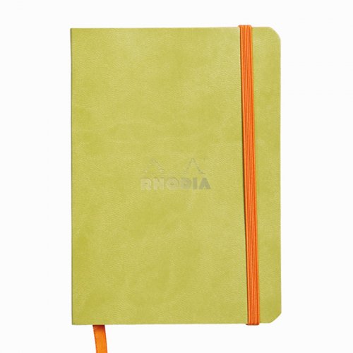 Rhodia Yumuşak Deri Kapak Noktalı Defter Anise Green A6