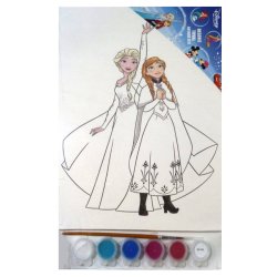 Ponart - Ponart Elsa ve Anna baskılı tuval 25x35cm TWD-C100 The Walt Disney