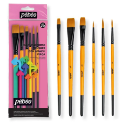 Pebeo - Pebeo Çok Amaçlı Hobi Fırça Seti 6lı Set 20