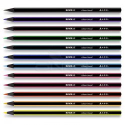 Faber Castell - Adel Blackline Boya Kalemi Metal Tüp 12li 2112312013 (1)