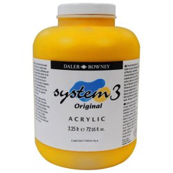 Daler Rowney - Daler Rowney System 3 Akrilik Boya 2500ml Cadmium Yellow Hue