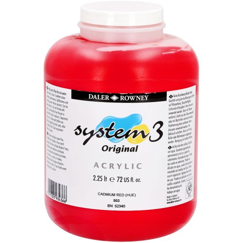 Daler Rowney System 3 Akrilik Boya 2500ml Cadmium Red Hue