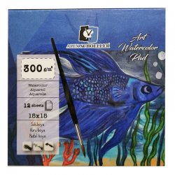 Alex Schoeller Art Watercolor Blok İnce Dokulu Ekstra White 300g 12 Yp - Thumbnail