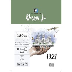 Alex Schoeller Design Ja 1921 Ekstra White İnce Dokulu Blok 180g 40 Yp - Thumbnail