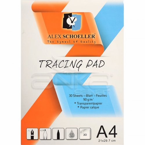 Alex Schoeller Tracing Pad Aydınger Çizim Blok 90g A4 30 Yaprak