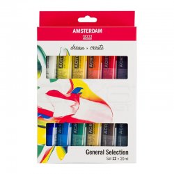 Amsterdam - Amsterdam Akrilik Boya Seti Ana Renkler 12x20ml