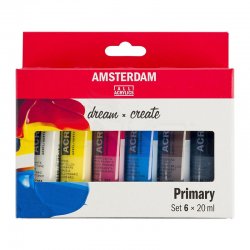 Amsterdam - Amsterdam Akrilik Boya Seti Ana Renkler 6x20ml