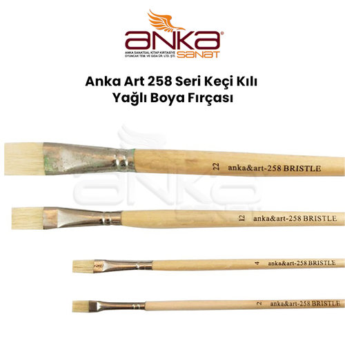 Anka Art 258 Seri Keçi Kılı Yağlı Boya Fırçası