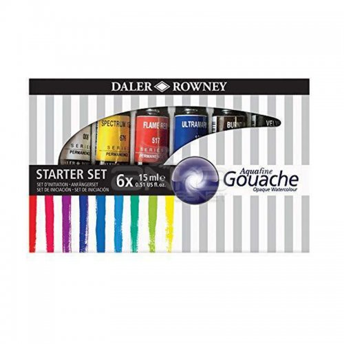 Daler Rowney Aquafine Guaj Boya Seti 6x15ml