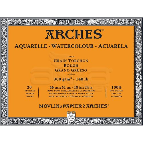 Arches Sulu Boya Blok Defter Rough 300g 20 Yaprak