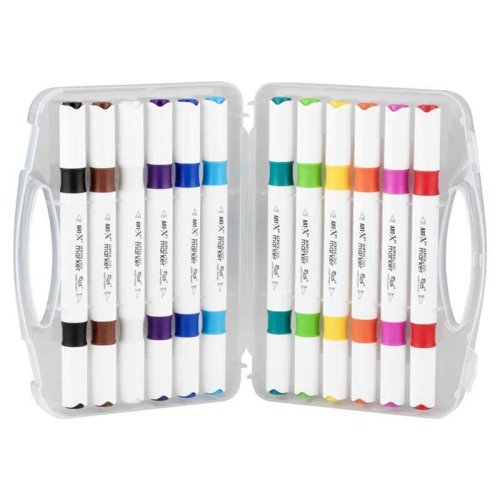 Rich Art-X Acrylic Duo Marker Çift Uçlu Su Bazlı Boyama Kalemi 12li Set