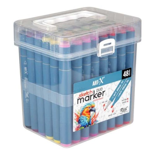 Rich Art-X Sketch Marker Duo Çift Uçlu Marker Kalem Seti 48li