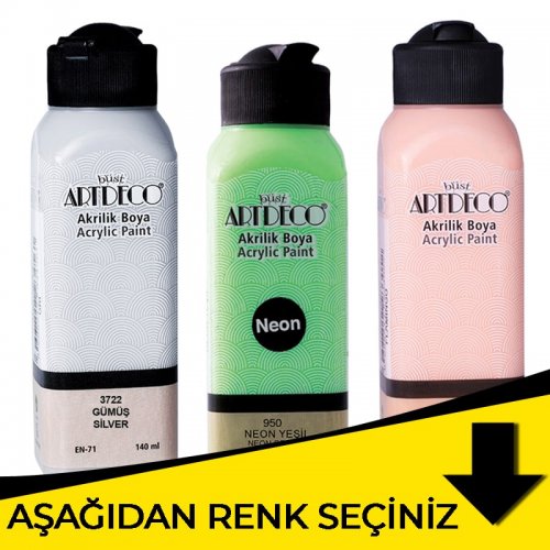 Artdeco Akrilik Boya 140ml Siyah Tonlar