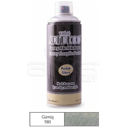 Artdeco Akrilik Sprey Boya 400ml 980 Gümüş - 980 Gümüş