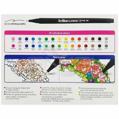 Artline Supreme Fine Pen 0.4mm 30lu Set