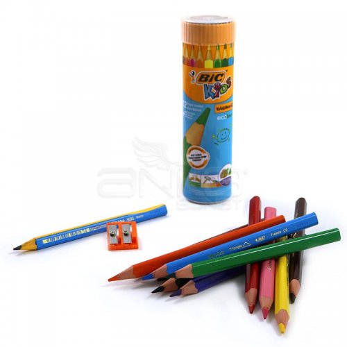 Bic Evolution Kuru Boya Kalemi 12+1 Renk Metal Tüp