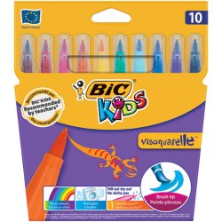 Bic - Bic Visaquarelle Fırça Uçlu Keçeli Kalem 10 Renk 828964