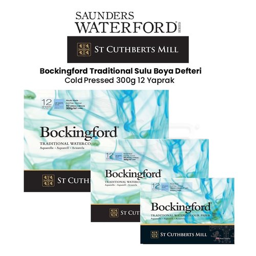 Bockingford Traditional Sulu Boya Defteri Cold Pressed 300g 12 Yaprak