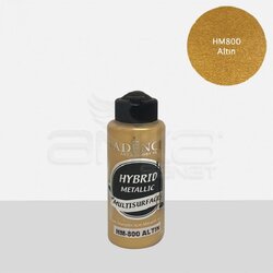 Cadence - Cadence Hybrid Metallic For Multisurfaces Tüm Yüzeyler İçin Metalik Boya 120ml H800 Metalik Altın (1)