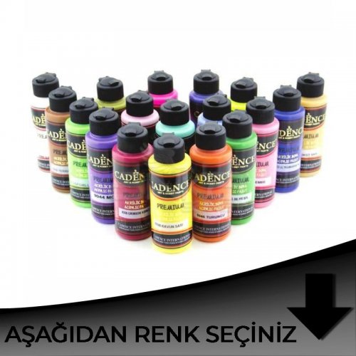 Cadence Premium Akrilik Boya 120ml Siyah Tonlar