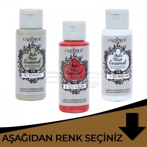 Cadence Style Matt Enamel Cam ve Seramik Boyası 59ml Kahverengi Tonlar