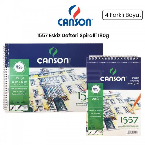 Canson 1557 Eskiz Defteri Spiralli 180g