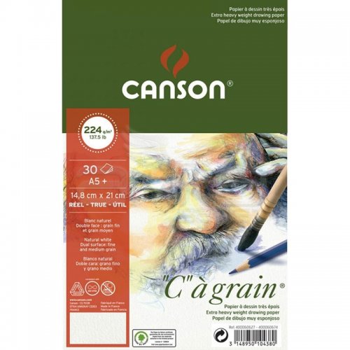 Canson CA Grain Çizim Defteri Light Grain 224g 30 Yaprak