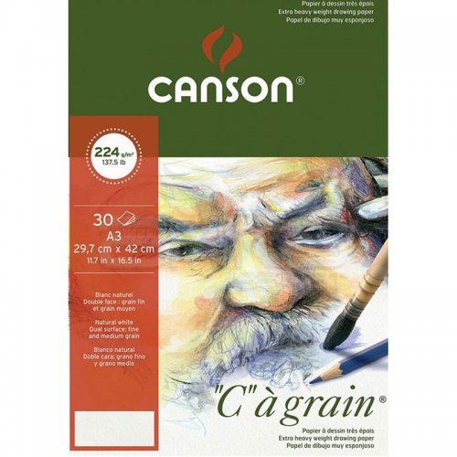 Canson CA Grain Çizim Defteri Light Grain 224g 30 Yaprak