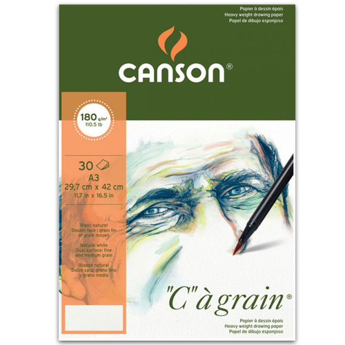 Canson CA Grain Heavyweight Çizim Bloğu 180g 30 Yaprak