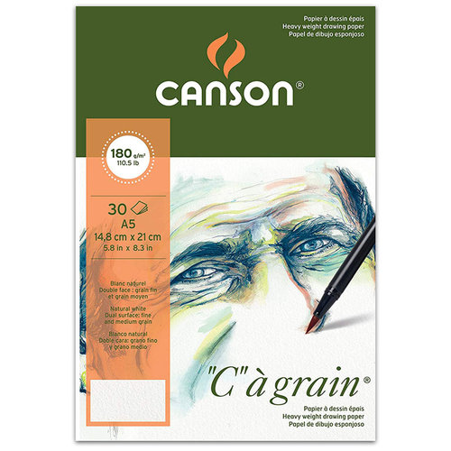 Canson CA Grain Heavyweight Çizim Bloğu 180g 30 Yaprak