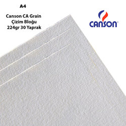 Canson CA Grain Çizim Bloğu 224g 30 Yaprak Spiralli - Thumbnail