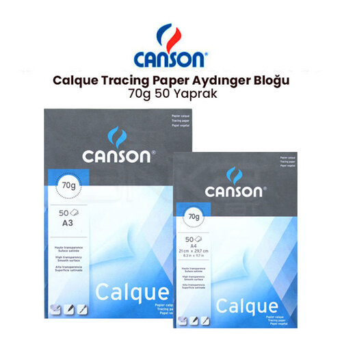 Canson Calque Tracing Paper Aydınger Bloğu 70g 50 Yaprak