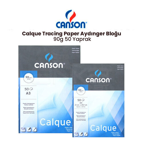 Canson Calque Tracing Paper Aydınger Bloğu 90g 50 Yaprak