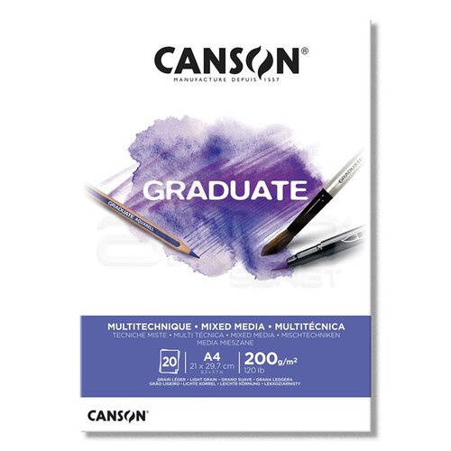 Canson Graduate Mixed Media White Çizim Defteri 200g 20 Yaprak