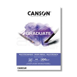 Canson Graduate Mixed Media White Çizim Defteri 200g 20 Yaprak - Thumbnail