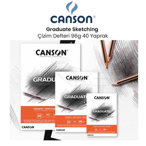 Canson Graduate Sketching Çizim Defteri 96g 40 Yaprak