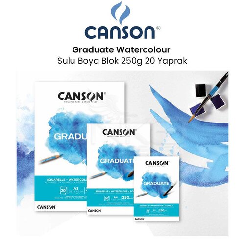 Canson Graduate Watercolour Sulu Boya Blok 250g 20 Yaprak