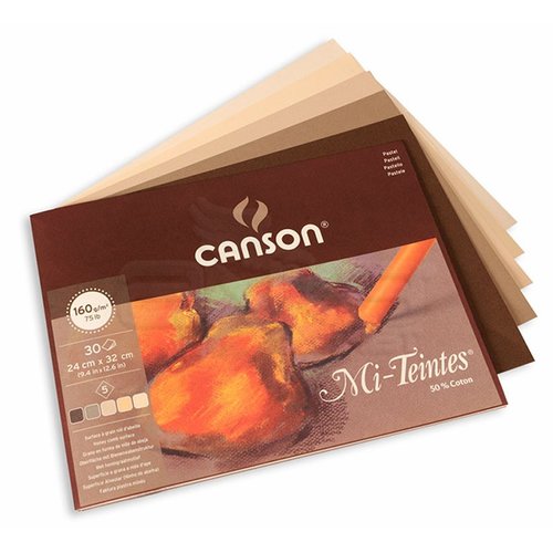 Canson Mi-Teintes Pastel Defteri Kahve Tonlar 30 Yaprak 160g