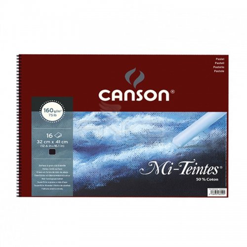 Canson Mi-Teintes Siyah Pastel Defteri Spiralli 16 Yaprak 160g