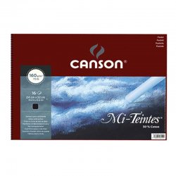 Canson Mi-Teintes Siyah Pastel Defteri Spiralli 16 Yaprak 160g - Thumbnail