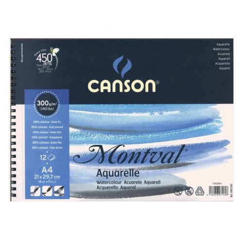 Canson Montval Spiralli Sulu Boya Blok 300g 12 Yaprak