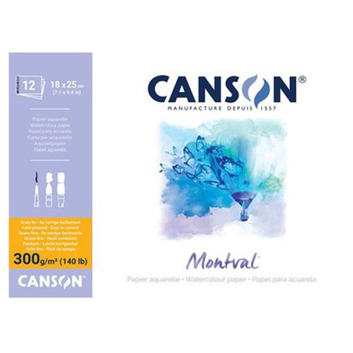 Canson Montval Sulu Boya Blok 300g 12 Yaprak