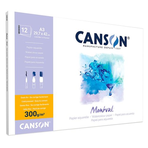 Canson Montval Sulu Boya Blok 300g 12 Yaprak