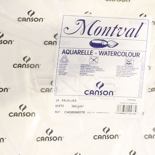 Canson Montval Sulu Boya Kağıdı Cold Pressed 300g 50x65cm 25li