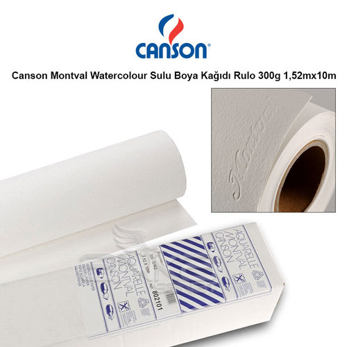 Canson Montval Watercolour Rulo Sulu Boya Kağıdı 300g 1,52mx10m