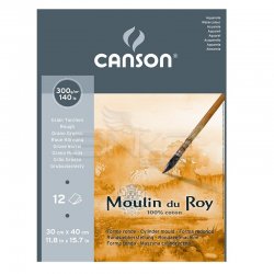 Canson Moulin du Roy Çizim Blok 300g 12 Yaprak Rough Grain - Thumbnail