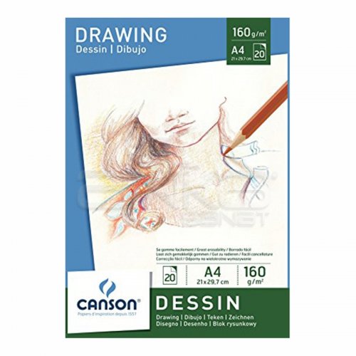 Canson White Drawing Paper Pad Beyaz Çizim Defteri 160g 20 Yaprak