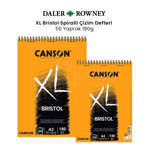 Canson XL Bristol Spiralli Çizim Defteri 180g 50 Yaprak