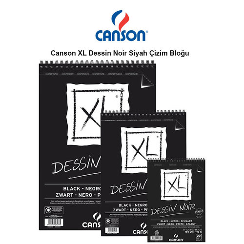 Canson XL Dessin Noir Siyah Çizim Bloğu