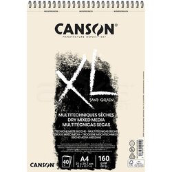 Canson XL Dry Mix Media Naturel Sand Paper Spiralli Defter 40 Yaprak 160g - Thumbnail